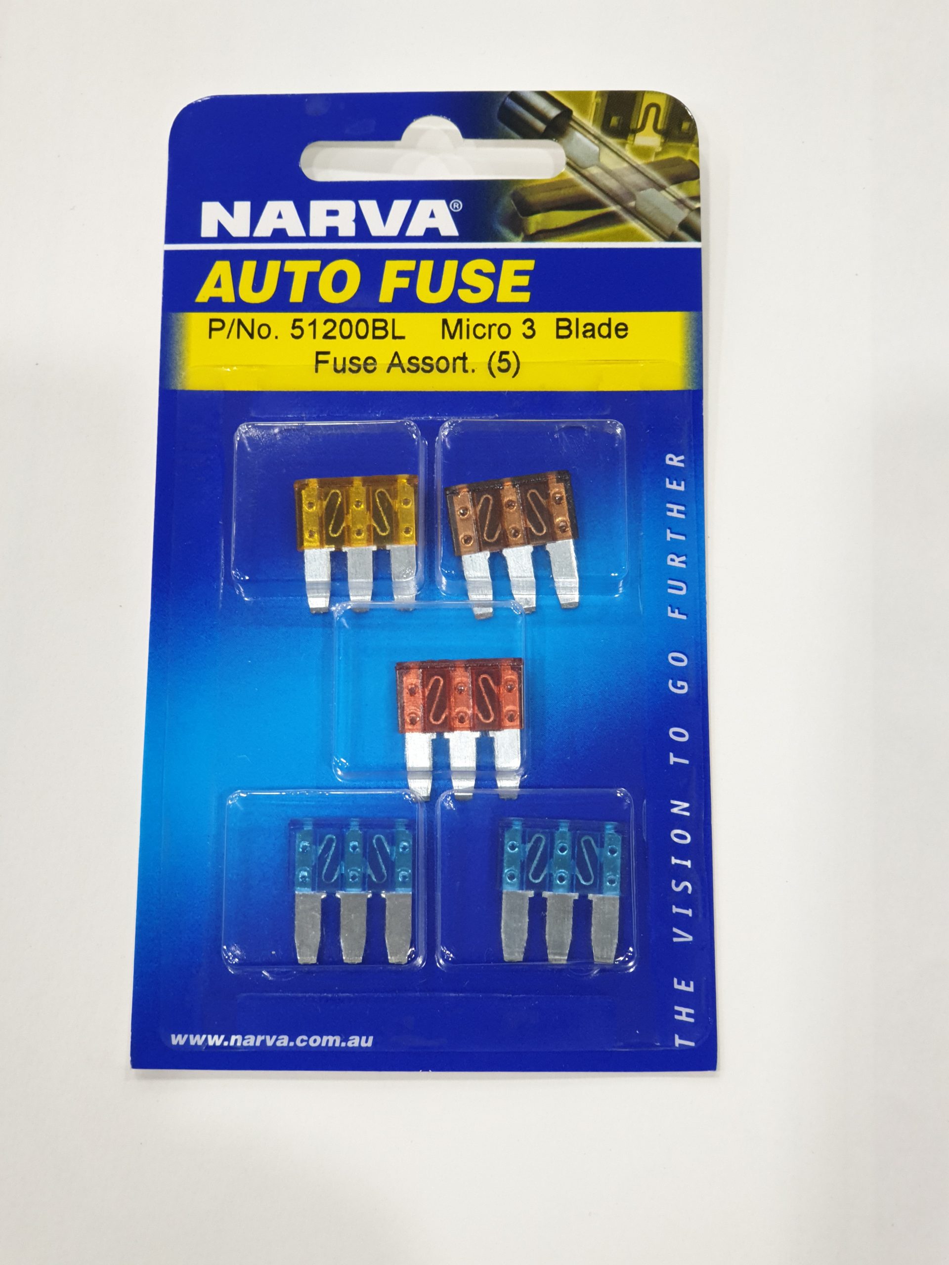 NARVA MICRO 3 BLADE FUSE 51200BL Premium Car Care