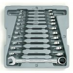 GEARWRENCH 12 PC. 12 POINT RATCHETING COMBINATION METRIC WRENCH SET-9412
