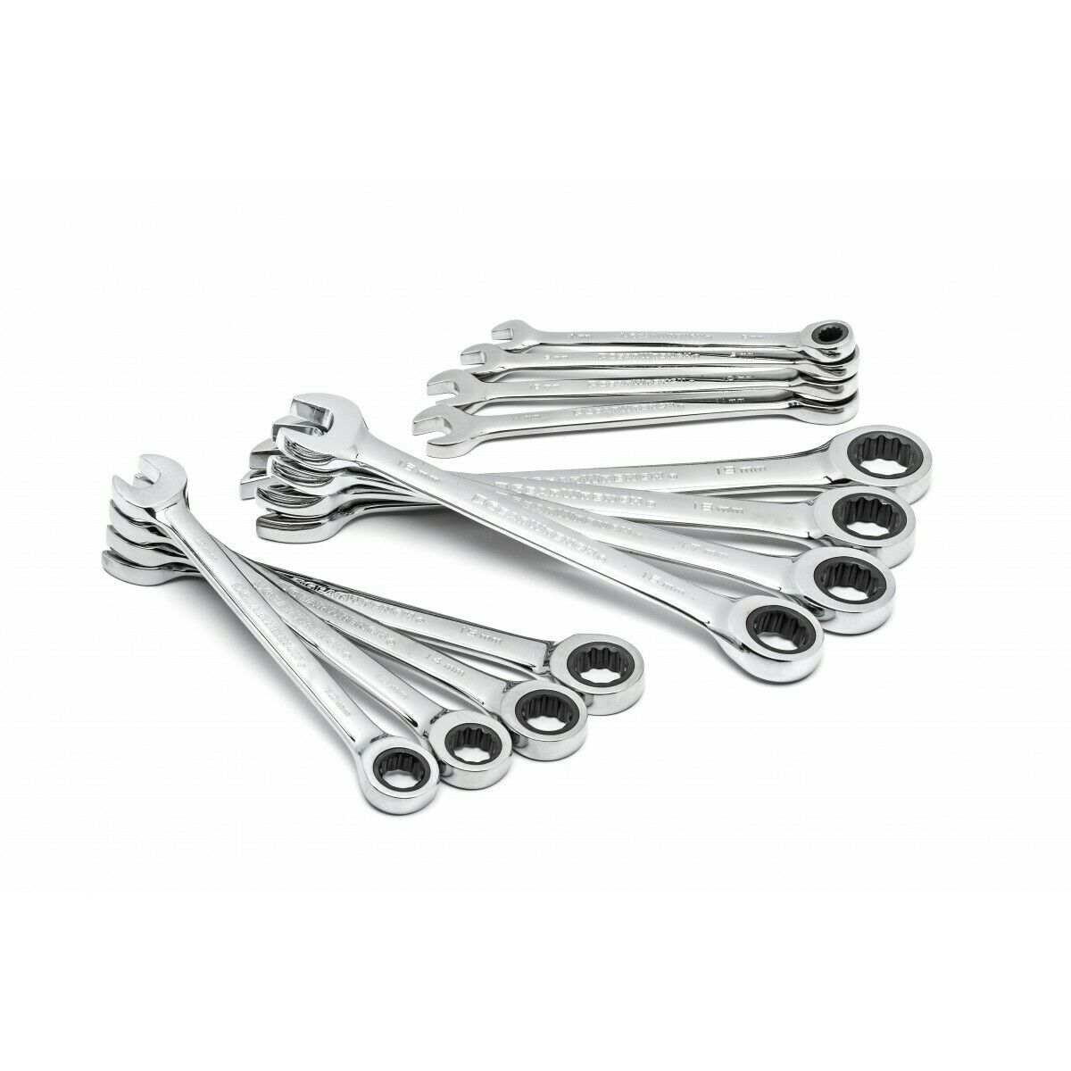 GEARWRENCH 12 PC. 12 POINT RATCHETING COMBINATION METRIC WRENCH SET ...