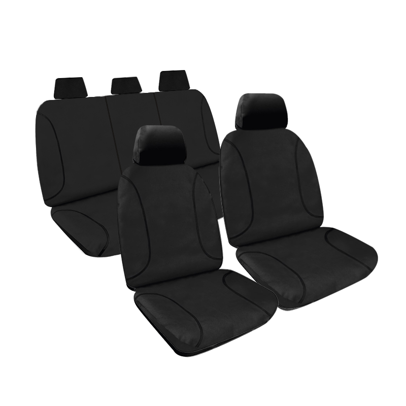 Toyota Hilux SR5 (Tradies) Ready Made Seat Covers Canvas BLACK PCT460