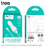 iRoo CR2 12W Car Charger withLightning Cable