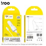 iRoo CR3 12W Car ChargerWith Type-C Cable