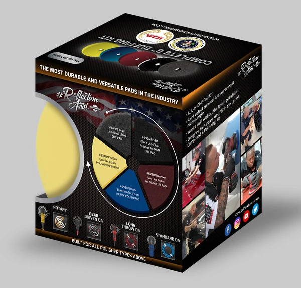 thumbnail image 2 of Renegade Pipe Pads Buff And Shine EdgeGuard 5 Inch Pads - 2 Pack Buffer Pads 2 of 11