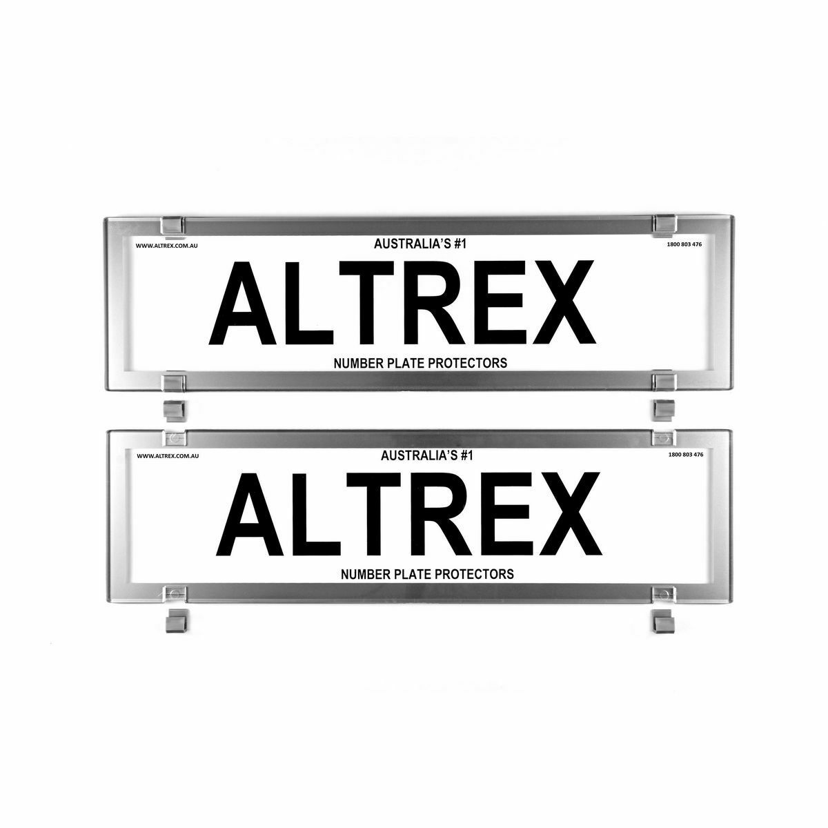 Altrex Auto Altrex Number Plate Protector 6 Figure Chrome Dual Slimline No Lines ...