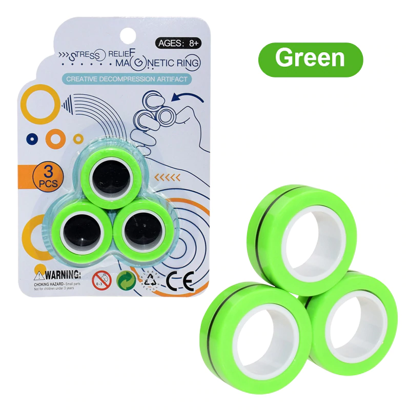 Rotating Magnetic Rings Magnetic Rings FinGears Anti-stress Finger Toy Rotating Magnetic Ring ...