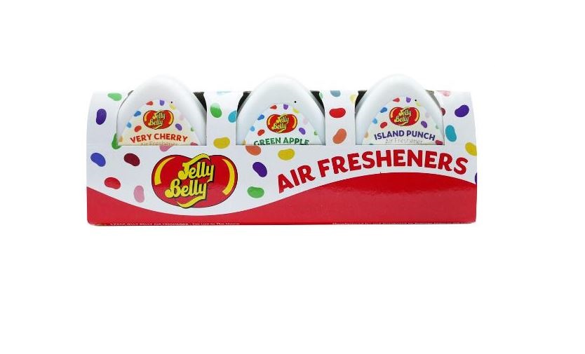 Jelly Belly Mini Gel Air Freshener 3 Pack Premium Car Care